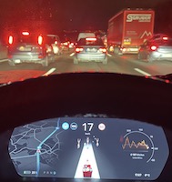 driving home for Christmas - with my Tesla already in Christmas mood :-)