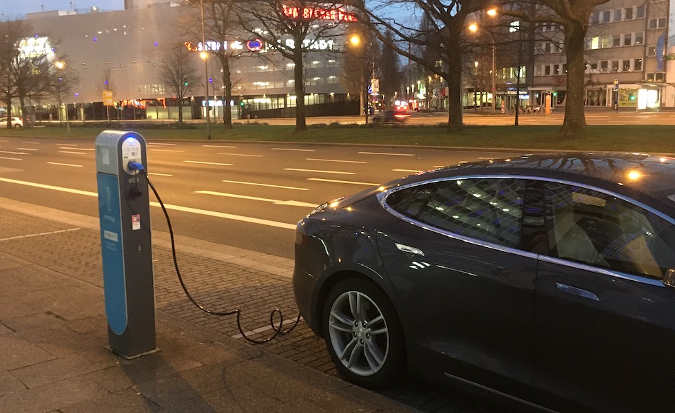 Charging in town while shopping